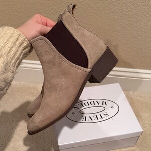 Steve Madden Beige Ankle Booties
